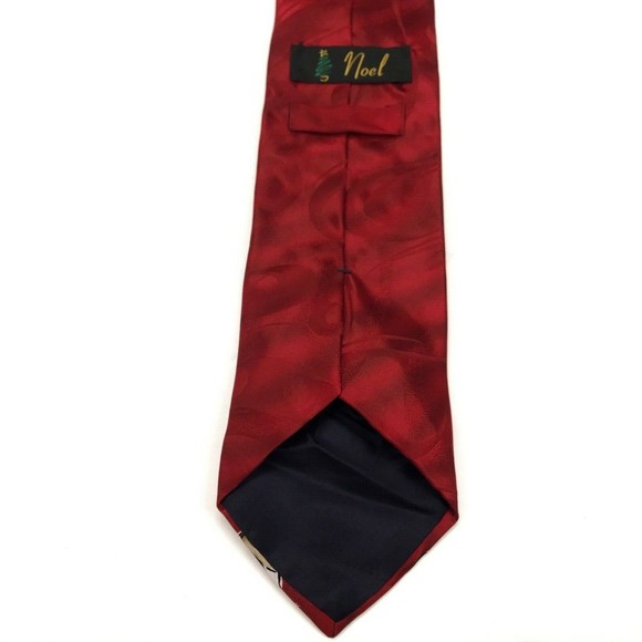 Noel Christmas Tie Holiday Reindeer Gifts String Light Holiday 100% Silk Necktie - Picture 7 of 11